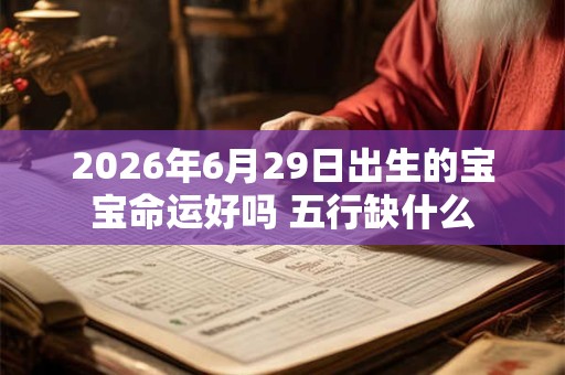 2026年6月29日出生的宝宝命运好吗 五行缺什么