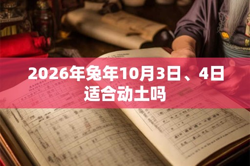 2026年兔年10月3日、4日适合动土吗 2026年兔年10月3日、4日适合动土吗