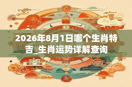 2026年8月1日哪个生肖特吉_生肖运势详解查询 2026年8月1日哪个生肖特吉_生肖运势详解查询