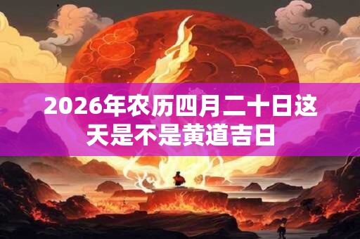 2026年农历四月二十日这天是不是黄道吉日 2026年农历四月二十日这天是不是黄道吉日