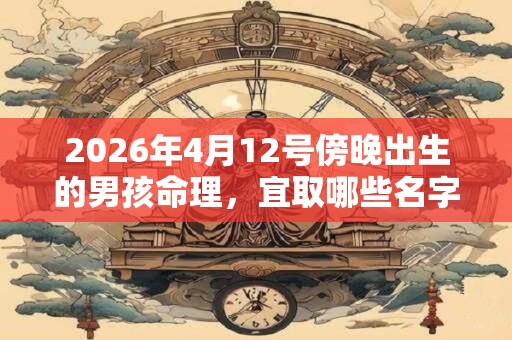 2026年4月12号傍晚出生的男孩命理，宜取哪些名字？