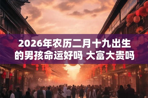 2026年农历二月十九出生的男孩命运好吗 大富大贵吗 2026年农历二月十九出生的男孩命运好吗 大富大贵吗