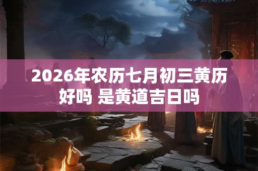 2026年农历七月初三黄历好吗 是黄道吉日吗