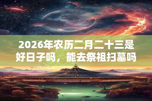 2026年农历二月二十三是好日子吗，能去祭祖扫墓吗？