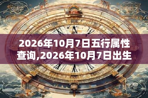 2026年10月7日五行属性查询,2026年10月7日出生五行属什么