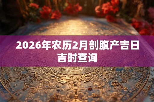 2026年农历2月剖腹产吉日吉时查询 2026年农历2月剖腹产吉日吉时查询