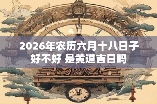 2026年农历六月十八日子好不好 是黄道吉日吗