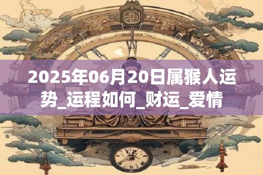 2025年06月20日属猴人运势_运程如何_财运_爱情