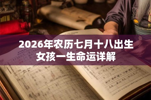 2026年农历七月十八出生女孩一生命运详解