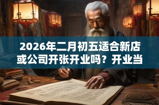 2026年二月初五适合新店或公司开张开业吗？开业当天有什么讲究吗？