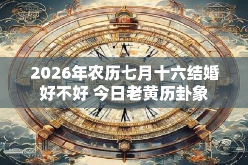 2026年农历七月十六结婚好不好 今日老黄历卦象