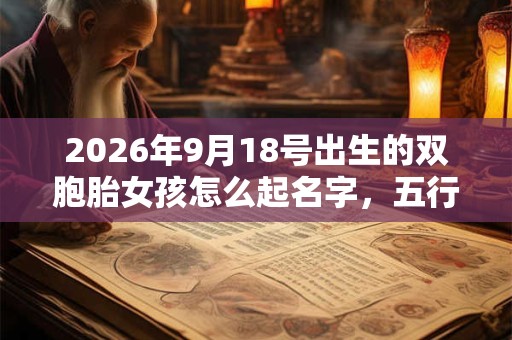 2026年9月18号出生的双胞胎女孩怎么起名字，五行属什么？