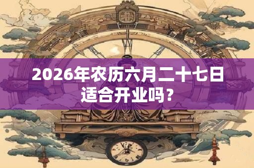 2026年农历六月二十七日适合开业吗？