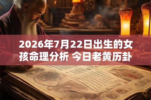 2026年7月22日出生的女孩命理分析 今日老黄历卦象如何？