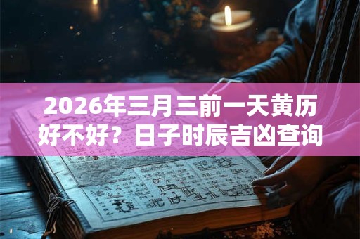 2026年三月三前一天黄历好不好？日子时辰吉凶查询！
