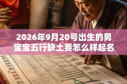 2026年9月20号出生的男宝宝五行缺土要怎么样起名字