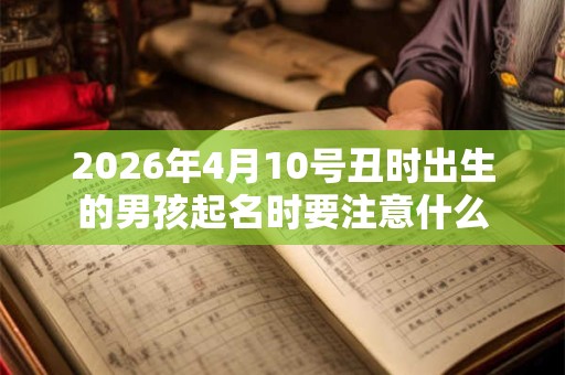 2026年4月10号丑时出生的男孩起名时要注意什么