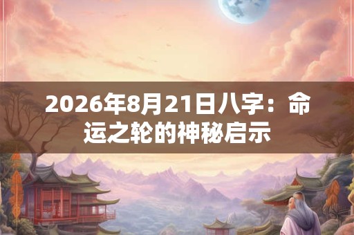 2026年8月21日八字：命运之轮的神秘启示