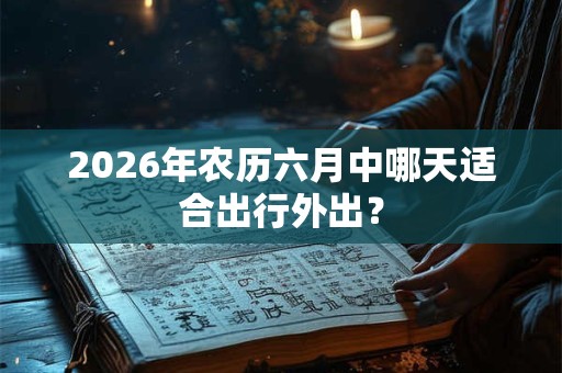 2026年农历六月中哪天适合出行外出？