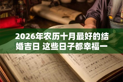 2026年农历十月最好的结婚吉日 这些日子都幸福一生