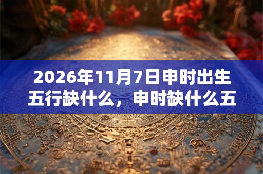 2026年11月7日申时出生五行缺什么，申时缺什么五行