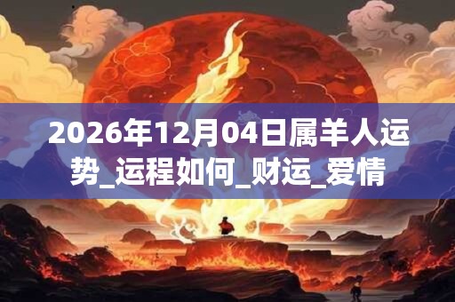 2026年12月04日属羊人运势_运程如何_财运_爱情