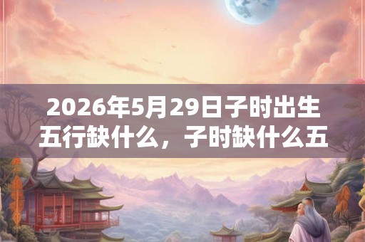 2026年5月29日子时出生五行缺什么，子时缺什么五行