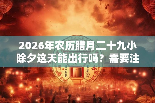 2026年农历腊月二十九小除夕这天能出行吗？需要注意什么吗？