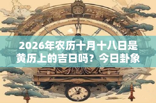 2026年农历十月十八日是黄历上的吉日吗?今日卦象吉凶 2026年农历十月十八日是黄历上的吉日吗?今日卦象吉凶