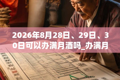 2026年8月28日、29日、30日可以办满月酒吗_办满月酒日子好吗