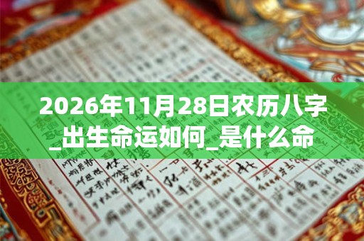 2026年11月28日农历八字_出生命运如何_是什么命