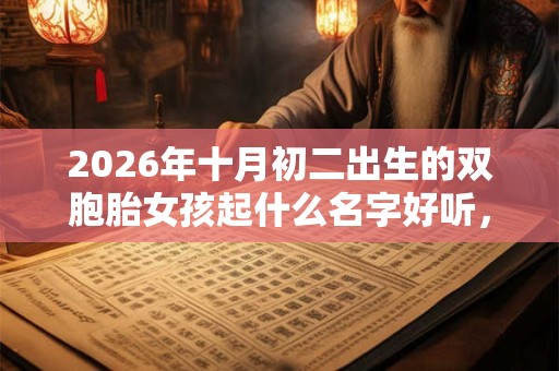 2026年十月初二出生的双胞胎女孩起什么名字好听，五行属什么