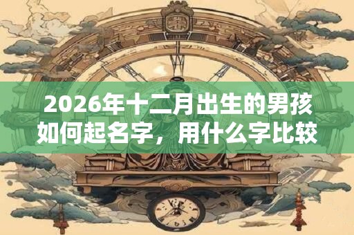 2026年十二月出生的男孩如何起名字，用什么字比较好