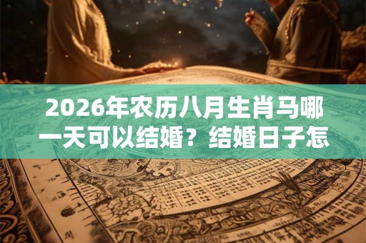 2026年农历八月生肖马哪一天可以结婚？结婚日子怎么看？