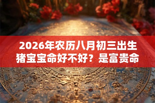 2026年农历八月初三出生猪宝宝命好不好?是富贵命吗? 2026年农历八月初三出生猪宝宝命好不好?是富贵命吗?