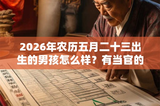 2026年农历五月二十三出生的男孩怎么样？有当官的命吗？