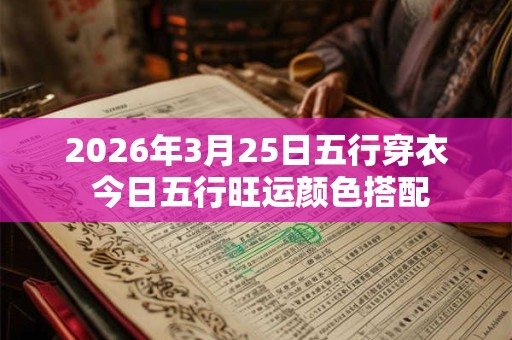 2026年3月25日五行穿衣 今日五行旺运颜色搭配 2026年3月25日五行穿衣 今日五行旺运颜色搭配
