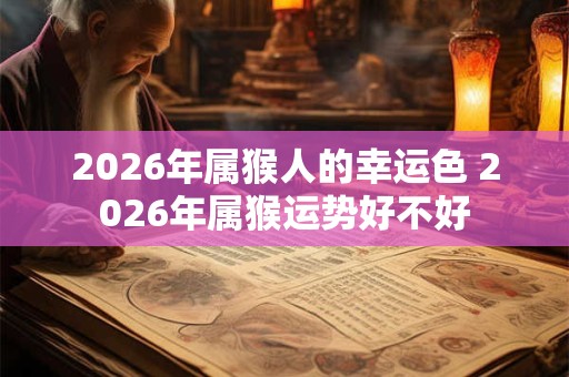 2026年属猴人的幸运色 2026年属猴运势好不好