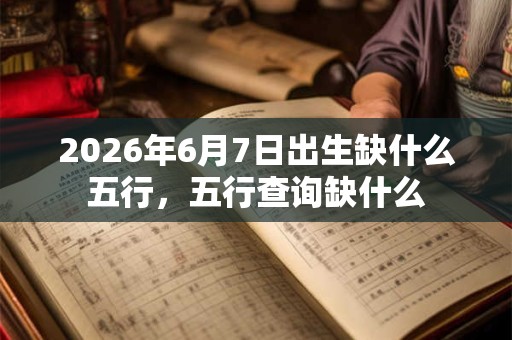 2026年6月7日出生缺什么五行,五行查询缺什么 2026年6月7日出生缺什么五行,五行查询缺什么