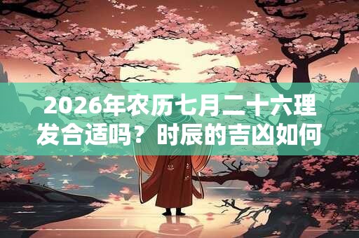 2026年农历七月二十六理发合适吗?时辰的吉凶如何? 2026年农历七月二十六理发合适吗?时辰的吉凶如何?