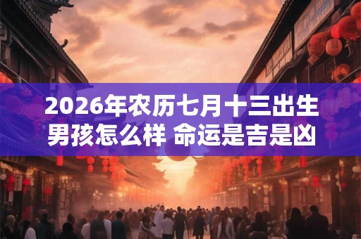 2026年农历七月十三出生男孩怎么样 命运是吉是凶