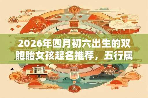 2026年四月初六出生的双胞胎女孩起名推荐，五行属什么