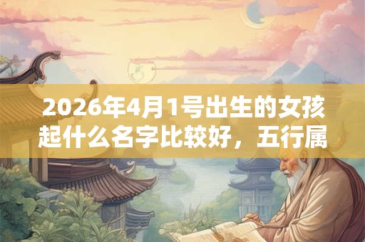 2026年4月1号出生的女孩起什么名字比较好，五行属什么