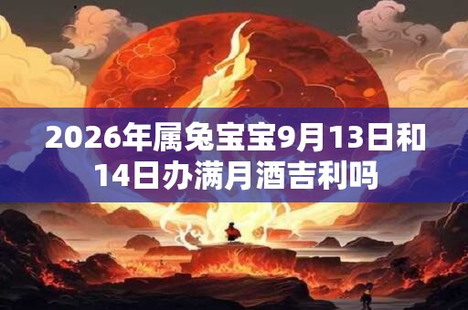 2026年属兔宝宝9月13日和14日办满月酒吉利吗