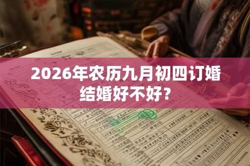 2026年农历九月初四订婚结婚好不好？