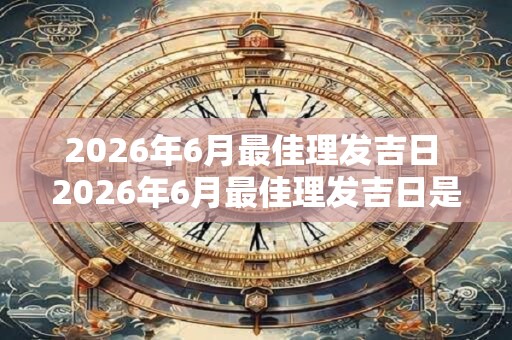 2026年6月最佳理发吉日 2026年6月最佳理发吉日是哪天