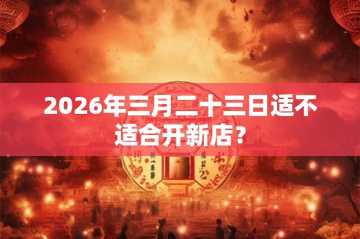 2026年三月二十三日适不适合开新店? 2026年三月二十三日适不适合开新店?