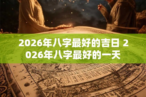 2026年八字最好的吉日 2026年八字最好的一天