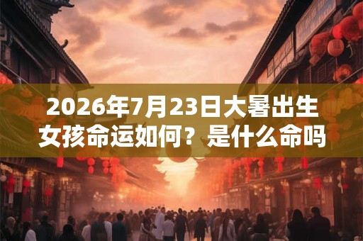 2026年7月23日大暑出生女孩命运如何？是什么命吗？