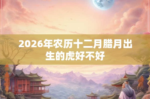 2026年农历十二月腊月出生的虎好不好